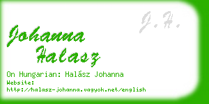 johanna halasz business card